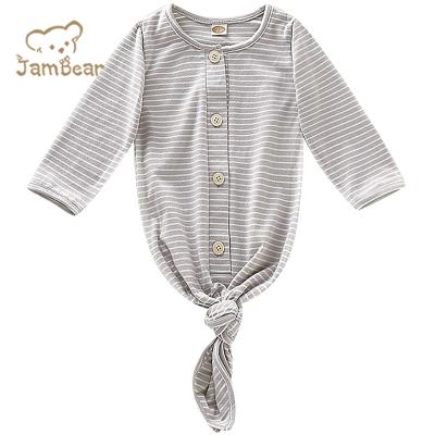 China JamBear Antibacterial Tied Baby Sleeping Gown Sleeping Bag Organic Cotton Baby Dress for sale