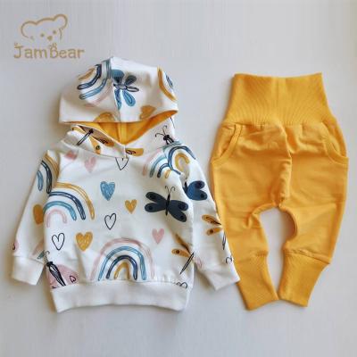 China Baby Jogger Set Tracksuit Pants Hoodies Toddler Sportswear Cotton Jambear Two Piece Set Eco-Friendly Organic Baby Breathable for sale