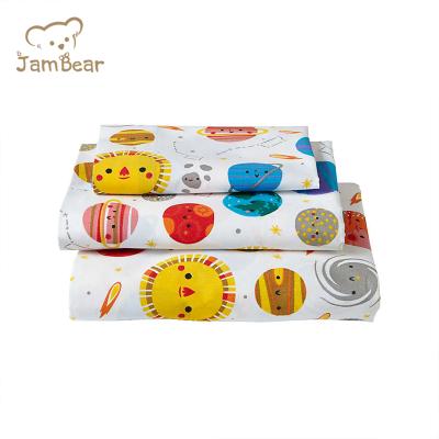 China PORTABLE JamBear Organic Crib Sheet 100% Cotton Organic Crib Sheet for Baby Crib Sheet Custom Printed for sale