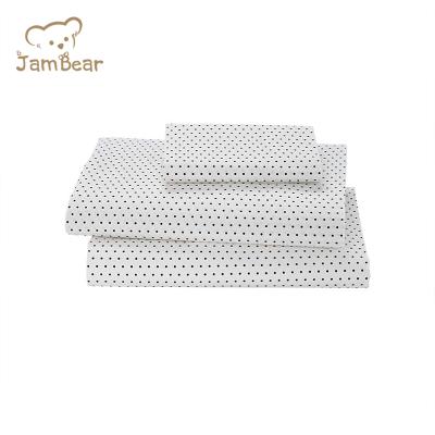 China JamBear PORTABLE Organic 100% Organic Cotton Baby Cute Crib Fitted Sheet Set High Quality Sheet for sale