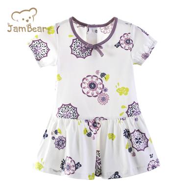 China JamBear Anti-Static Baby Dresses Newborn Organic Lace Dress Baby Girl Organic Bamboo Dress For Infant Baby for sale