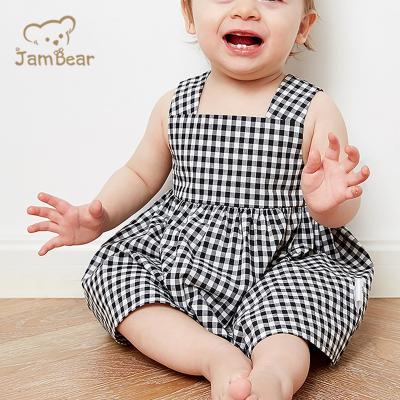 China JamBear Spring Cotton Baby Dress Anti-Static Striped Organic Baby Sling Dress and 100% Summer Baby Dress for sale