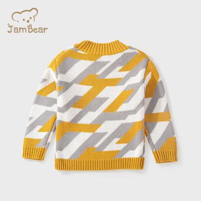 China JamBear's new autumn and winter baby sweater pure cotton breathable baby T-shirt thickened warm round neck sweate for sale