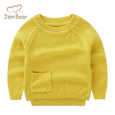 China JamBear Baby Boy Girl Crochet Sweater Breathable Baby Knitted Cotton Sweater Casual Long Sleeve Sweater for sale