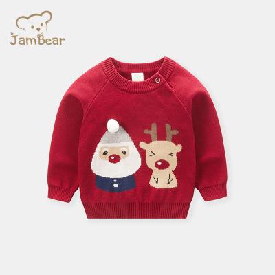 China JamBear Baby Sweater Spring and Autumn Boys Sweater Santa Claus Knitting Children's Breathable Sweater for sale