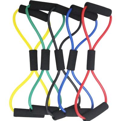 China Durable Band 8 Word Workout Arm Resistance Band Trainer Latex Elastic Pull Rope Sports Home Tension for sale