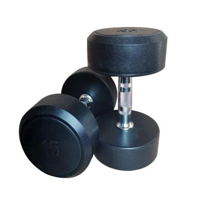 China Black Fixed Rubber Dumbbell Fitness Equipment Universal Cheap Home Fitness Equipment for sale