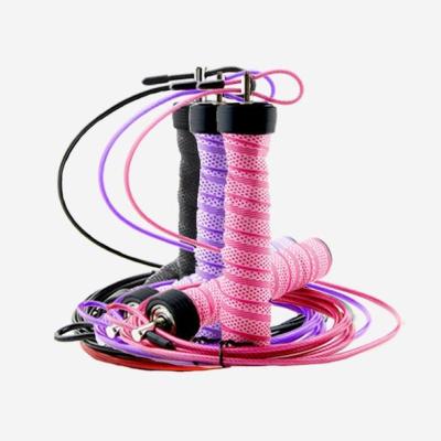 China Pink PP/EVA Handle Custom Logo Exercise Rope Ball Bearing Jump Rope Wholesale Boxing High Speed ​​Jumping for sale