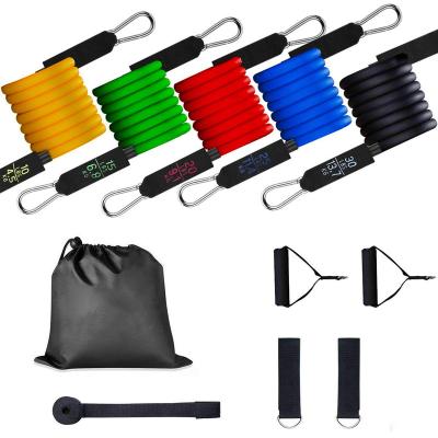 China Pull Up Aid Fitness Exercise 11pcs 150 Punnds Resistance Bands Set, 100% Natural 150lbs Resistance Band for sale