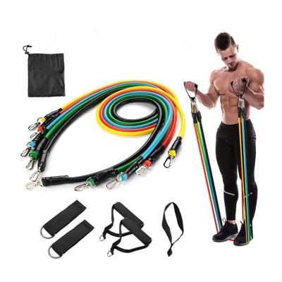 China Pull Up Aid Gym Home Yoga Fitness 11pcs 150 Pounds Resistance Latex Elastic Bands Exercise Set Workout Tubing Bands for sale