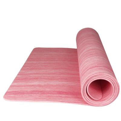 China Custom Eco Friendly Digital Printed Tape Suede Yoga Mat Purple for sale