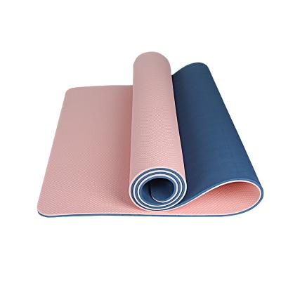 China Eco Friendly PVC Custom Printing Eco Friendly Yoga Mat With Strap Purple for sale