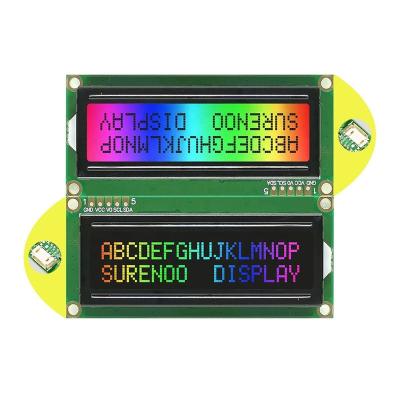 China 80*36MM 162 1602 16X2 I2C IIC FSTN LCM Character LCD Module Serial Positive Negative Display Screen With RGB LED Backlight 1602 for sale