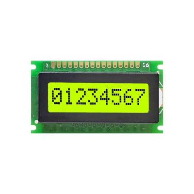 China 60*33MM 801 0801 8X1 STN LCM SPLC780D Character LCD Module Display Screen Yellow Green Panel With LED Yellow Green Backlight 0801 Series for sale