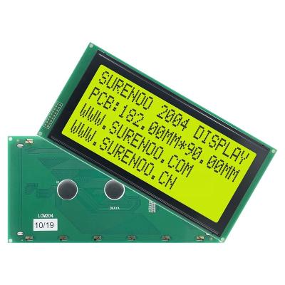 China 182*90MM Largest Character 204 2004 20X4 LCM LCD Module Yellow Green Display Screen With LED Backlight And Standard Interface 182*90MM 2004 for sale