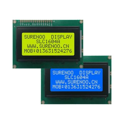 China 87*60MM Yellow Green Blue Character 164 1604 16X4 SPLC780D LCM LCD Module Display Screen Panel With LED Backlight SLC1604A for sale