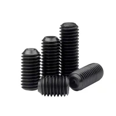 China Factory Wholesale Grade 12.9 Carbon Steel Round High Strength Black M5M6M8Hex Socket Head Set Screw With Cup Point for sale