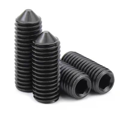 China Pan Factory Wholesale Carbon Steel Grade Allen Grub Screws M6 M8 M10 M12 12.9 Head Hex Socket Set Screw With Cup Point for sale