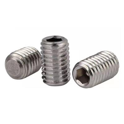 China Pan Stainless Steel 304 Hex DIN913 Socket Allen Worm Screw Headless Set Screws With Flat Point for sale