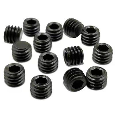 China Pan 12.9 Grade Black M3 M4 M5 M6 M8 M10 DIN913 DIN 913 Hexagon Socket Set Screws With Flat Point for sale