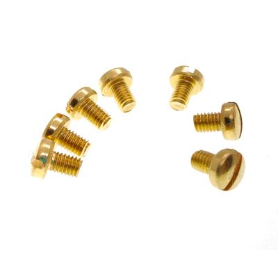 China Customized Single Term Non Standard Flat Brass Screw Head Hand Tight Flat Positioning Screw for sale