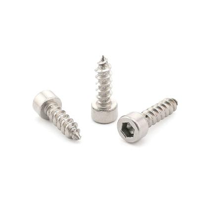 China Hexagon 304 Flat Cylindrical Head Socket Stainless Steel Screw Cup Head Audio Pattern M3.5M4 Special Tapping Screw for sale