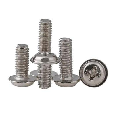 China Round 304 stainless steel m1.8m2m2.5m3m4cross round head machine screw with washer for sale