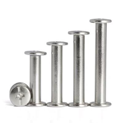 China Custom Pan China 304 stainless steel round head chicago binding screw rivet screwM5M4M3 for sale