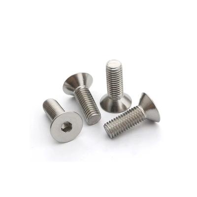 China DIN7991 M2 M2.5 M3 M4 304 Stainless Steel Hex Head Socket Countersunk Flat Head Machine Screws for sale