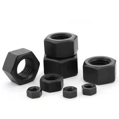 China Industry Factory Price High Quality High Strength Carbon Steel Black Hex Nut DIN934 Grade4/5/6/8/10/12 for sale