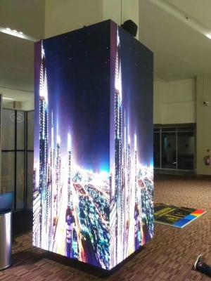 China Square Pillar Type LED Illuminated Video Walls 1.6mm Small Diagonal Seam Shenzhen Factory for sale