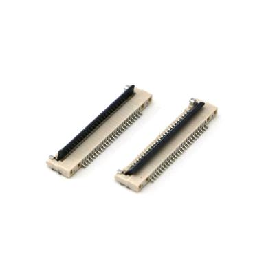 China Phosphor Bronze 0.5mm Pitch FPC Connector 22 Pin Botton Contact SMT Non-ZIF Front Flip Height=1.5mm FPC Connector for sale