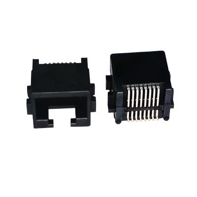 China Left Plastic RJ45 PCB Connector 8P8C 1 Full Mid Mount No Lightweight Female RJ45 Connector for sale