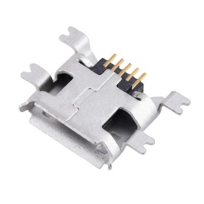 China Horizontal Micro B USB 2.0 Pin Mid Mount Micro USB Female 5 Connector Micro USB Receptacle Connector for sale