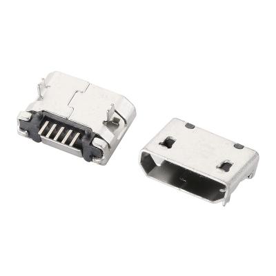 China Horizontal Micro B USB 2.0 Pin SMT USB Female 5 Connector Micro USB Receptacle Connector for sale