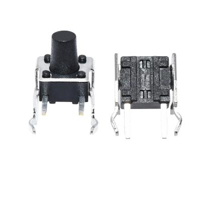 China PC Tactile Pin Switches 6X6mm Tact Switch SMD Switch SPST Side Snapped Through Right Angle Hole for sale