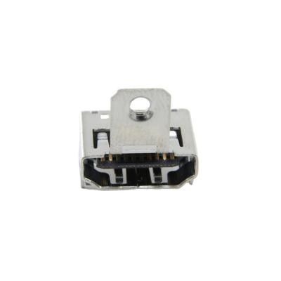 China Flange HD 2.0 Receptacle Connector Type Connector Female 19 Pin SMT Multimedia Connector for sale