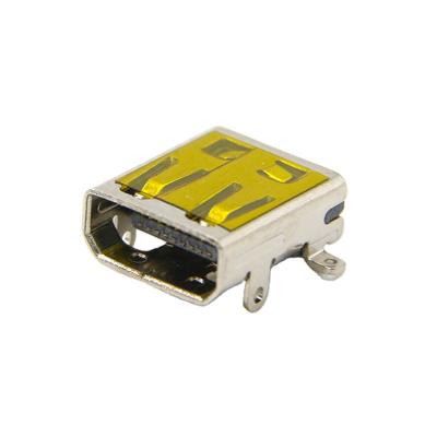 China HD 2.1 Receptacle Connector Female 19 Pin SMT Horizontal Micro Type D Connector Multimedia Connector for sale