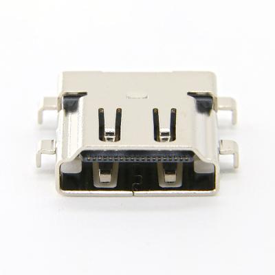 China HD 2.1 Horizontal Receptacle Connector HD Type A Connector Female 19 Pin Mid MountMultimedia Interface for sale