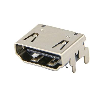 China HD Receptacle Connector Horizontal Type 2.1 Connector Female 19 Pin SMT Multimedia Connector for sale