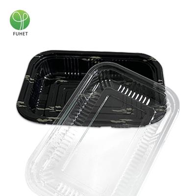 China Traditional Disposable PS PP PET Plastic Take Out Japanese Sushi Box Food Tray Sushi Hot Selling Products for sale