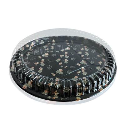 China Traditional Disposable PS PET Plastic Inside Japanese Sushi Maker Tools Sushi Maker Ring Sushi Box Bento Plastic Sushi Container for sale