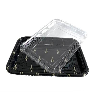 China Traditional custom disposable plastic take away box japanese sushi tray food sushi box for food packaging box for sale