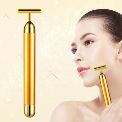 China Chinese New Year Decorations Face T-shaped Roller Massage Machine Facial Body Skin Lifting Face V Vibration Massager for sale