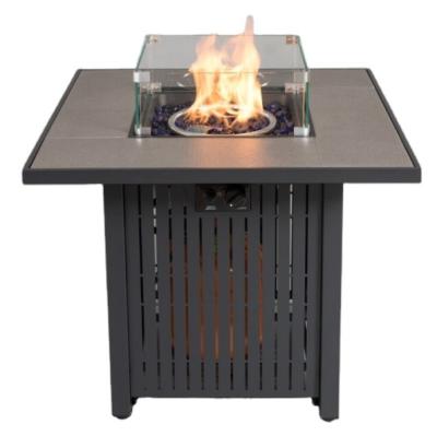 China RS-S30003B Aluminum 30 Inch 50000 Btu Pulse Switch Tile Gas Furnace Gas Fire Outdoor Pit Table With Fire Cover for sale