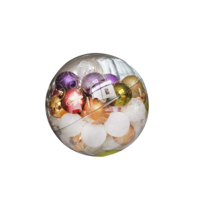 China Christmas Light Ball Shape Openable Clear Plastic Christmas Ball Ornaments For Christmas Decorations for sale