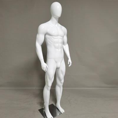 China AFELLOW Wholesale Male Fiberglass White Plastic Muscle Sporting Mannequin Display Sport Abstract Head Dummy for sale