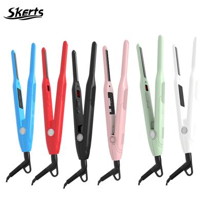 China Small Flat Iron Mini 2 In 1 Curler Irons Pencil Small 1/3 8 Mm Thin Titanium Flat Iron Pixie Hair Straightener Men 3/10 Inch Short Hair Flat Iron for sale