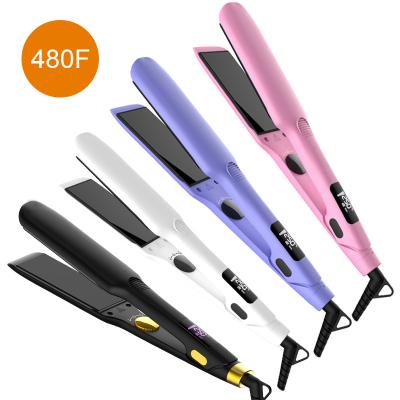 China Good 480 Degree Hotel MCH Keratin 2 In 1 Professional Hair Straightener 480F Titanium Plancha De Cabello Flat Iron Curling Iron for sale