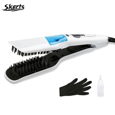 China Hotel SKERTS Walmart Professional Steam Flat Iron Hair Straightener with Teeth for sale